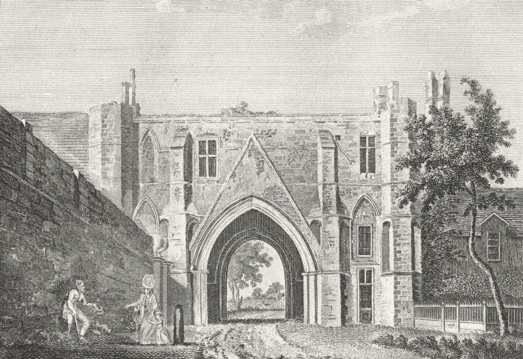 BERKS. Reading Abbey. Grose. 18C 1795 old antique vintage print picture